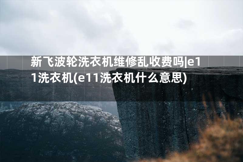 新飞波轮洗衣机维修乱收费吗|e11洗衣机(e11洗衣机什么意思)